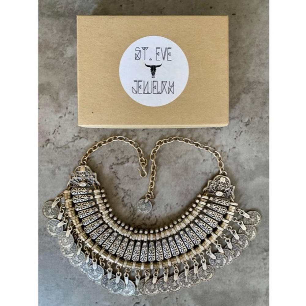 St. Eve Jewelry Silver Goddess Statement Necklace - Picture 1 of 1